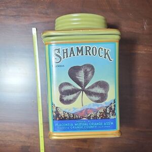 Shamrock Vintage Tin Container